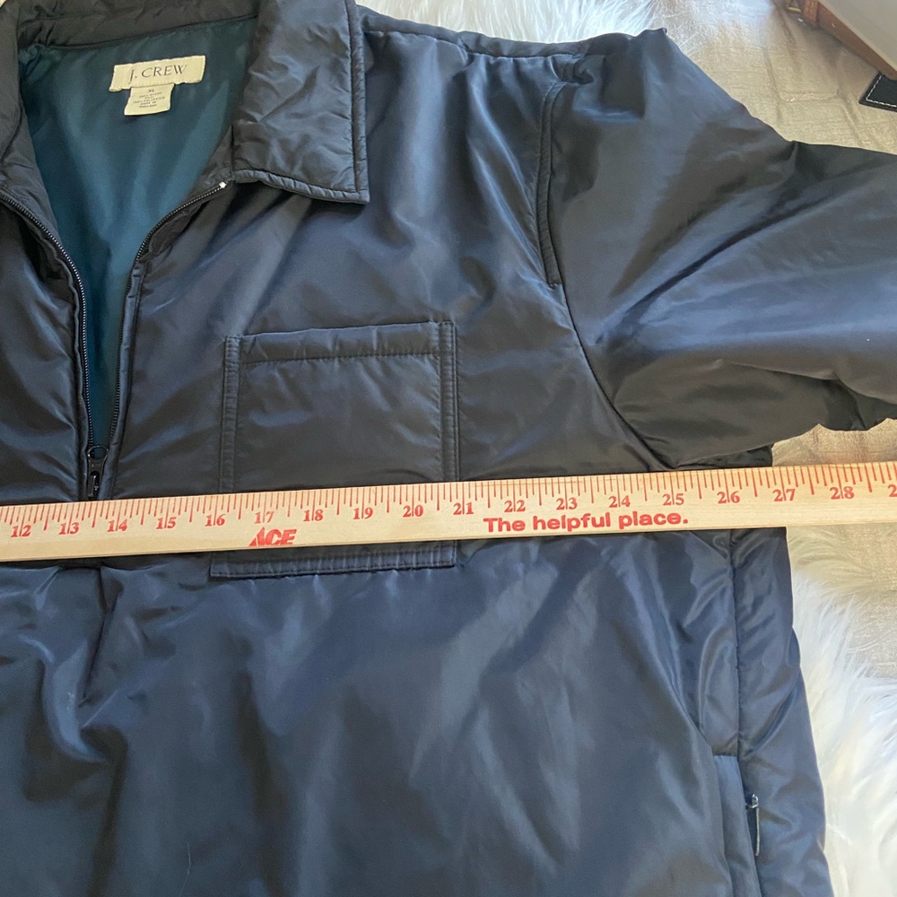 J Crew Sz XL Black Quarter Zip Padded Men's Jacket - Picture 10 of 14